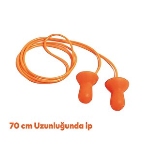 Kulak Tıkacı 26 Db Yıkanabilir İpli Tıkaç Gürültü Ses Önleyici Yüzme Su Kaçma Kulak Koruyucu