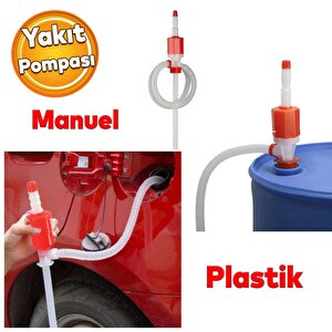 Araba Araç Otomobil Benzin Mazot Su Pompası Yakıt Transfer İkmal Aktarma Plastik Pompa Vak Vak