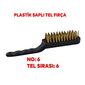 Plastik Saplı Tel Fırça Kir Pas Mangal Barbekü Izgara Çok Amaçlı Temizleme Fırçası No 6