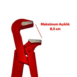 Maşalı Boru Anahtarı 2'' İngiliz Anahtar 8 Cm Ağız 55 Cm Boy Çok Amaçlı Anahtar Sökme Sıkma Tutma