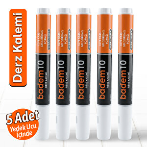 5'li SET Derz Dolgu Kalemi Fayans Beyaz Hızlı Kuruyan Su Bazlı Kokusuz Kalıcı Yenileme Kalem