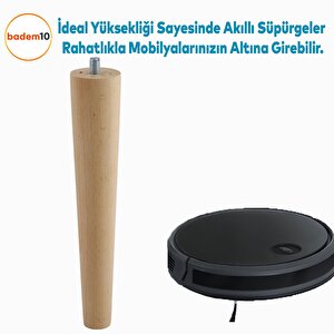 Ahşap Ayak Sehpa Masa Baza Çekyat Puf Tabure Ünite Koltuk Ayağı Mobilya Ayakları M8 Civatalı 20 Cm