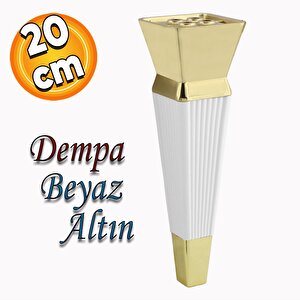 Dempa Lüks Mobilya Oturma Grubu Kanepe Sehpa Tv Ünitesi Koltuk Ayağı Baza Ayakları Beyaz Altın 20 Cm