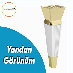 Dempa Lüks Mobilya Oturma Grubu Kanepe Sehpa Tv Ünitesi Koltuk Ayağı Baza Ayakları Beyaz Altın 20 Cm