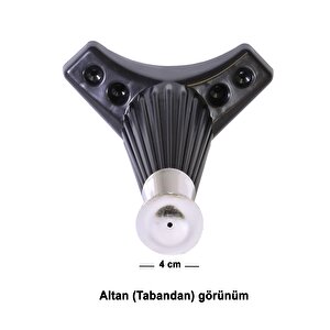 Mobilya Kanepe Koltuk Ünite Sehpa Ayağı 17 Cm Baza Ayak Siyah-krom