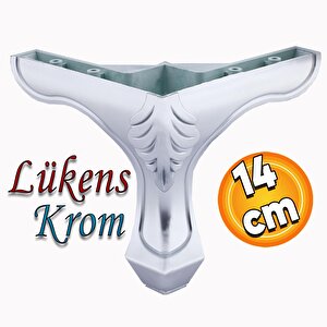 Lükens Lüks Mobilya Oturma Grubu Kanepe Tv Ünitesi Koltuk Ayağı Baza Ayakları Plastik Krom 14 Cm