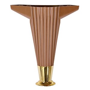 Mobilya Kanepe Koltuk Ünite Sehpa Ayağı 17 Cm Baza Ayak Kahve-gold