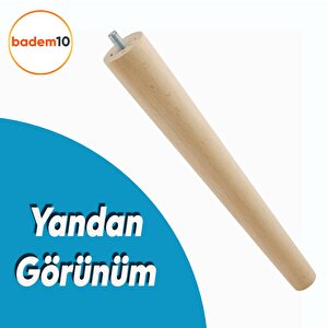 Ahşap Ayak Sehpa Masa Baza Çekyat Puf Tabure Ünite Koltuk Ayağı Mobilya Ayakları M8 Civatalı 30 Cm