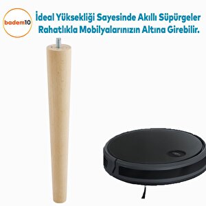 Ahşap Ayak Sehpa Masa Baza Çekyat Puf Tabure Ünite Koltuk Ayağı Mobilya Ayakları M8 Civatalı 30 Cm