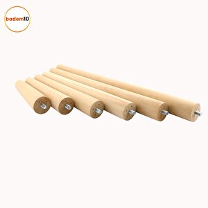 Ahşap Ayak Sehpa Masa Baza Çekyat Puf Tabure Ünite Koltuk Ayağı Mobilya Ayakları M8 Civatalı 30 Cm