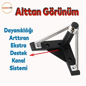Pars Lüks Mobilya Oturma Grubu Kanepe Sehpa Tv Ünitesi Koltuk Ayağı Baza Ayakları Siyah Krom 12 Cm