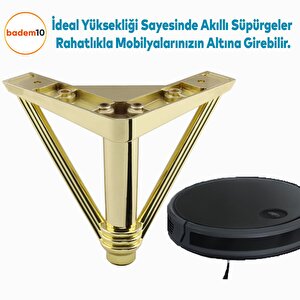 Pars Lüks Mobilya Oturma Grubu Kanepe Çekyat Sehpa Tv Ünitesi Koltuk Ayağı Baza Ayak 12 Cm Altın