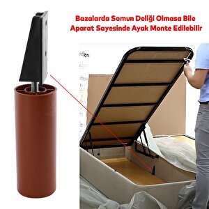 Mobilya Kanepe Baza Sehpa Gizli Montaj Ayağı Plastik Bağlantı Aparatı M8 Civatalı Tabanı 1 Adet