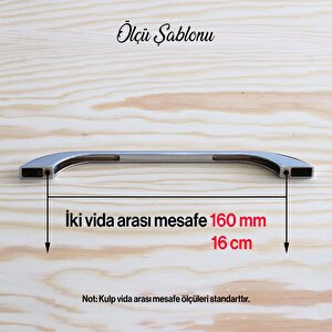 Meriç Kulp Mobilya Mutfak Dolabı Çekmece Dolap Kulpları Kapak Kulpu Kulbu Krom Renk 160 Mm Metal