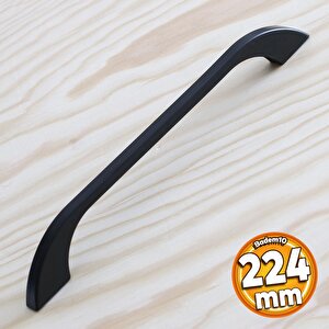 Meriç Kulp Mobilya Mutfak Dolabı Çekmece Dolap Kulpları Kapak Kulpu Kulbu Siyah Renk 224 Mm Metal