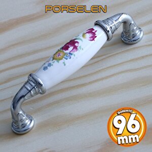 Gerçek Porselen Mobilya Mutfak Çekmece Dolap Kapak Dolabı Kulbu Kulpu Kulpları Beyaz (96 Mm-9.6 Cm)