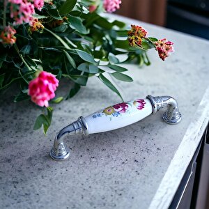 Gerçek Porselen Mobilya Mutfak Çekmece Dolap Kapak Dolabı Kulbu Kulpu Kulpları Beyaz (96 Mm-9.6 Cm)