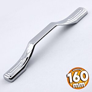 Kesit Kulp Mobilya Mutfak Dolabı Çekmece Dolap Kulpları Kapak Kulpu Kulbu Krom Renk 160 Mm Metal