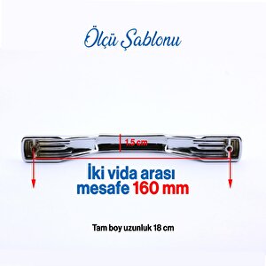 Kesit Kulp Mobilya Mutfak Dolabı Çekmece Dolap Kulpları Kapak Kulpu Kulbu Krom Renk 160 Mm Metal