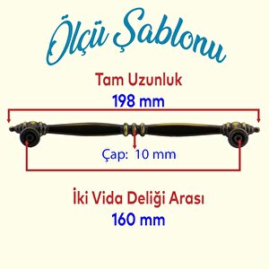 Petek Mobilya Mutfak Dolabı Çekmece Dolap Kapak Kulpu Düz Metal Kulp Kulpu 160 Mm Antik Sarı