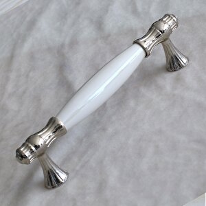 Gerçek Sedef Kulp Beyaz 128 Mm Mobilya Çekmece Dolap Mutfak Dolabı Kapak Kulbu Kulpları Kulp
