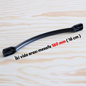 İnci Kulp Mobilya Mutfak Dolabı Çekmece Dolap Kulpları Kapak Kulpu Kulbu Siyah Renk 160 Mm Metal