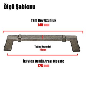Passage Çekmece Dolap Kapak Kulpu Kulbu 128 Mm İnox Metal Kulp