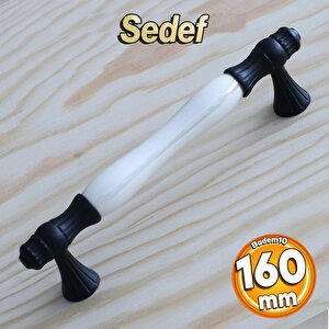 Gerçek Sedef Kulpu Siyah160 Mm Mobilya Çekmece Dolap Mutfak Kapak Kulbu Kulpları Kulpu Dolabı