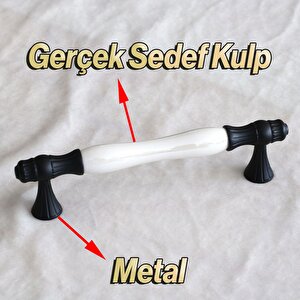 Gerçek Sedef Kulpu Siyah160 Mm Mobilya Çekmece Dolap Mutfak Kapak Kulbu Kulpları Kulpu Dolabı
