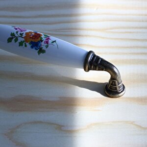 Gerçek Porselen Mobilya Mutfak Çekmece Dolap Kapak Dolabı Kulbu Kulpu Kulpları Beyaz 128 Mm-12.8 Cm