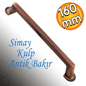 Simay Mobilya Mutfak Dolabı Çekmece Dolap Kapak Kulpu Düz Metal Kulp Kulbu Kulpu 160 Mm Antik Bakır