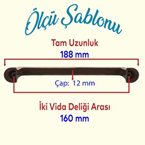 Simay Mobilya Mutfak Dolabı Çekmece Dolap Kapak Kulpu Düz Metal Kulp Kulbu Kulpu 160 Mm Antik Bakır