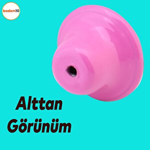 Mantar Düğme Mobilya Çekmece Çocuk Genç Odası Dolap Dolabı Kapak Kulbu Kulpu Kulpları Pembe 10 Adet