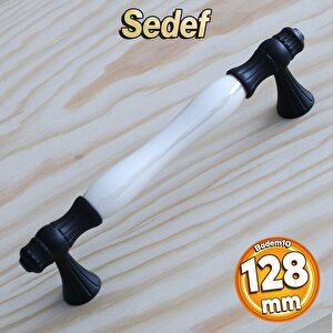 Gerçek Sedef Kulpu Siyah 128 Mm Mobilya Kulpları Kulpu Çekmece Dolap Mutfak Dolabı Kapak Kulbu