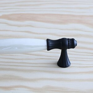 Gerçek Sedef Kulpu Siyah 128 Mm Mobilya Kulpları Kulpu Çekmece Dolap Mutfak Dolabı Kapak Kulbu