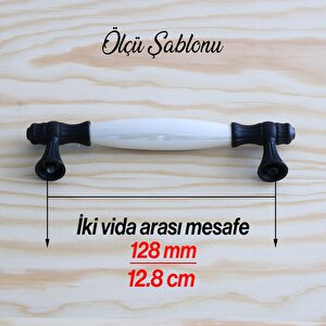 Gerçek Sedef Kulpu Siyah 128 Mm Mobilya Kulpları Kulpu Çekmece Dolap Mutfak Dolabı Kapak Kulbu