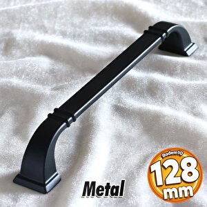 Roma Kulp Mobilya Mutfak Dolabı Çekmece Dolap Kulpları Kapak Kulpu Kulbu Siyah 128 Mm-12.8 Cm Metal