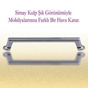 Simay Mobilya Mutfak Dolabı Çekmece Dolap Kapak Kulpu Düz Metal Kulp Kulbu Kulpu 160 Mm Krom