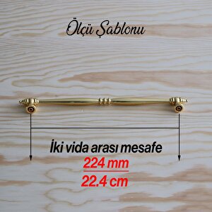 Petek Lüx 224 Mm Gold Altın Mobilya Mutfak Dolabı Çekmece Dolap Kulpu Kulpları Kulp Kulbu Metal