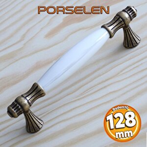 Gerçek Sedef Eskitme Antik Sarı 128 Mm Mobilya Mutfak Çekmece Dolap Dolabı Kulpu Kulbu Kulpları