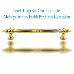 Petek Lüx Altın Mutfak Mobilya Çekmece Dolabı Dolap Kulpu Kulbu Düz Metal Kulp Kulpu 128 Mm Kulpları