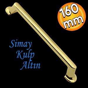 Simay Mobilya Mutfak Dolabı Çekmece Dolap Kapak Kulpu Düz Metal Kulp Kulbu Kulpu 160 Mm Altın