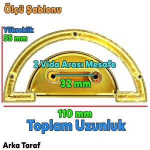 Regnum Desenli Kulp Mobilya Çekmece Dolap Kapak Kulpu Kulbu Plastik Gold