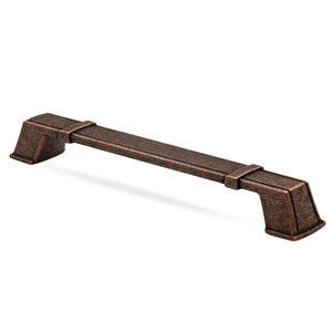 Passage Çekmece Dolap Kapak Kulpu 192 Mm Antik Bakır Metal Kulp