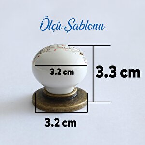 Gerçek Porselen Kulp Çiçekli Düğme Mobilya Mutfak Dolabı Çekmece Dolap Kulpları Kapak Kulpu Kulbu