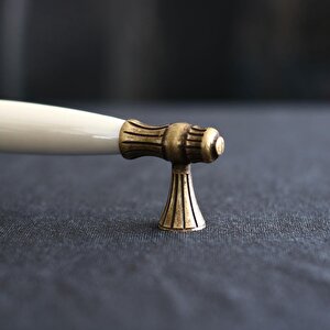 Gerçek Sedef Kulp Antik Sarı 160 Mm Mobilya Çekmece Dolap Mutfak Kulplar Kulp Dolabı Kulbu