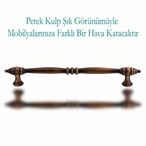 Petek Düz Metal 160 Mm Eskitme Antik Bakır Mobilya Mutfak Çekmece Dolap Dolabı Kulpu Kulbu Kulpları