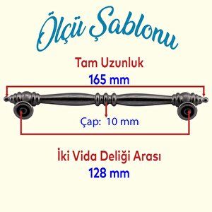 Petek Lüx Mobilya Mutfak Çekmece Dolabı Dolap Kapak Kulpu Kulbu Metal Kulp Kulpu 128 Mm Füme