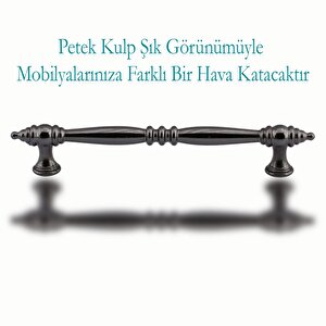 Petek Lüx Mobilya Mutfak Çekmece Dolabı Dolap Kapak Kulpu Kulbu Metal Kulp Kulpu 128 Mm Füme