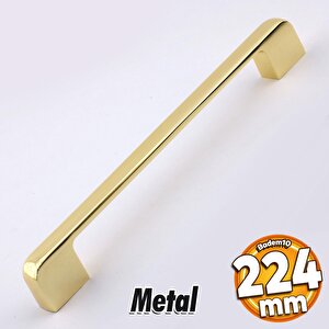 Arel Kulp Mobilya Mutfak Dolabı Çekmece Dolap Kulpları Kapak Kulpu Kulbu Gold Altın 224 Mm Metal